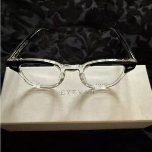EYEVAN “Webb” 45 Glasses — Clear w/ Black Browline — Perfect Condition